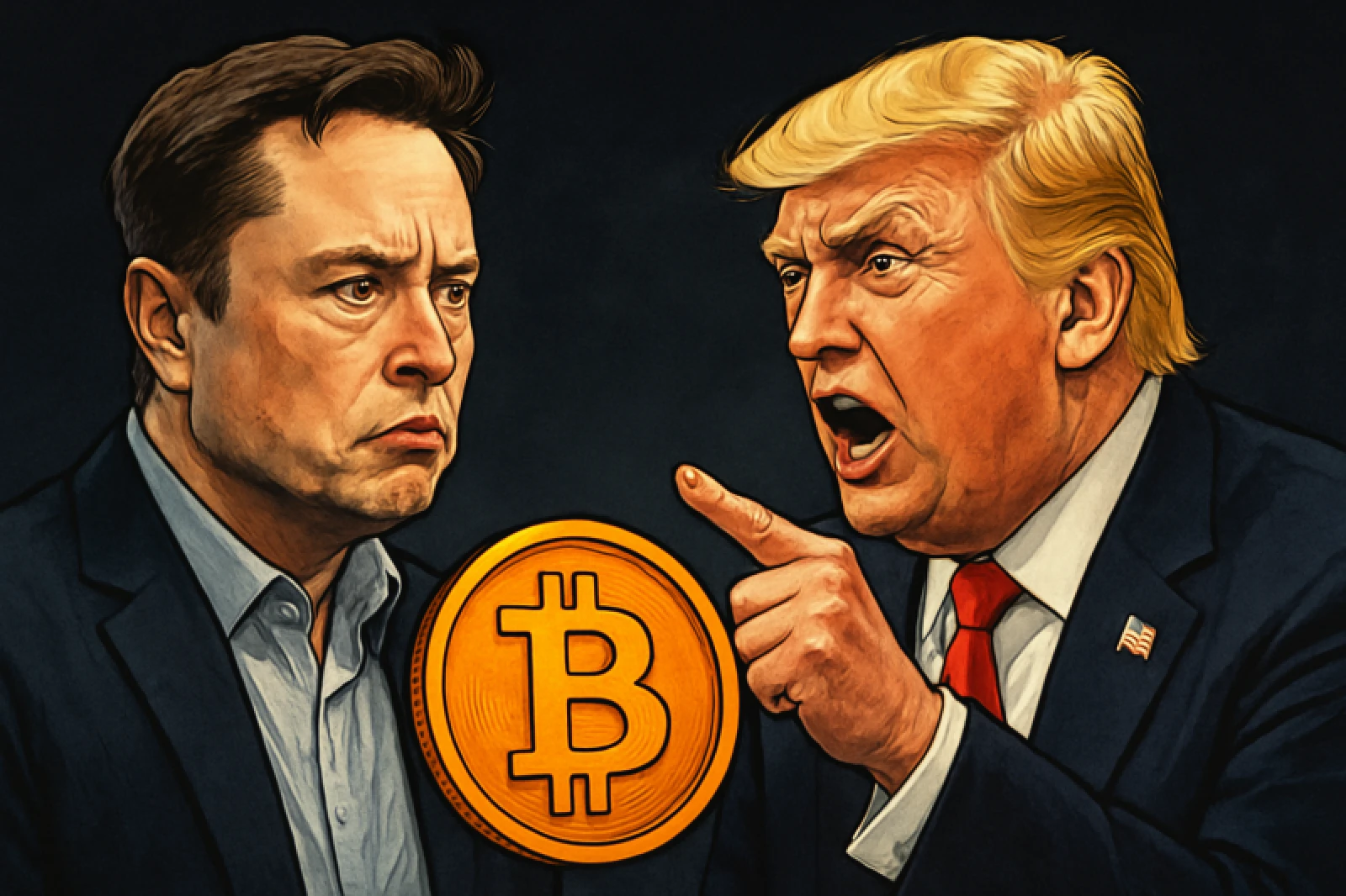 Trump ve Elon Musk Arasında Sert Atışma: Bitcoin Hafif Geri Çekildi